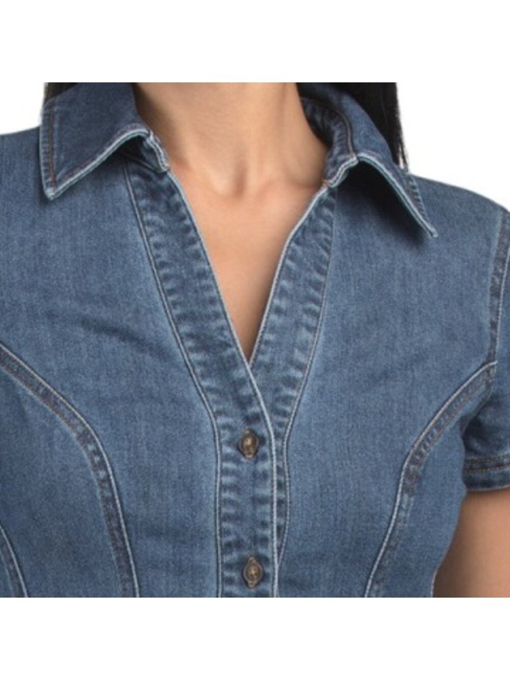 7 FOR ALL MANKIND Stitched Mini Dress - Picture 3 of 4